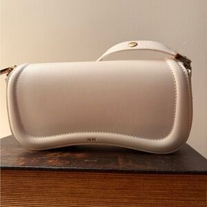 JW PEI Cream Clutch with Wristlet